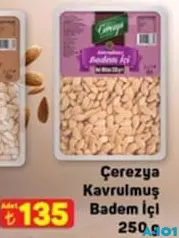 ÇEREZYA KAVRULMUŞ BADEM İÇİ 250 G ÇEREZYA KAVRULMUŞ BADEM İÇİ 250 G